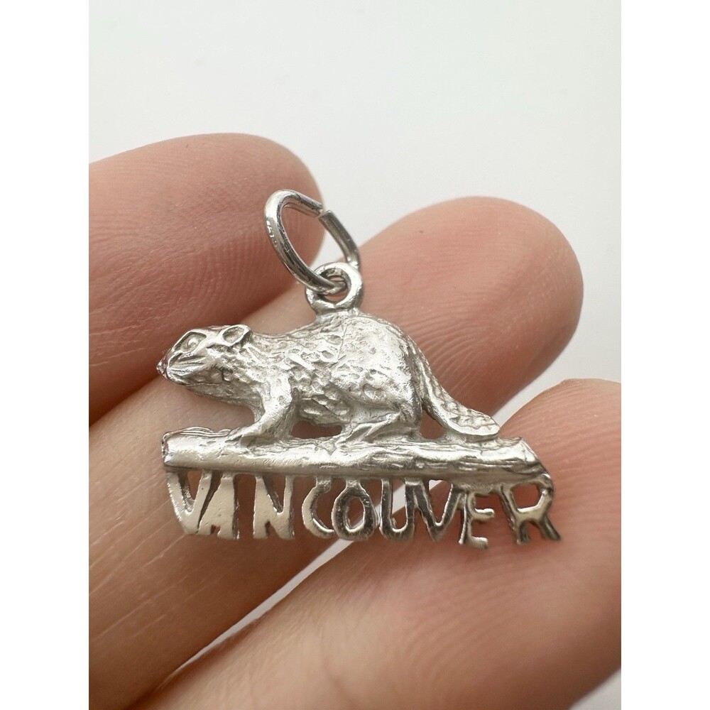 925 Sterling Silver Beaver Vancouver Charm